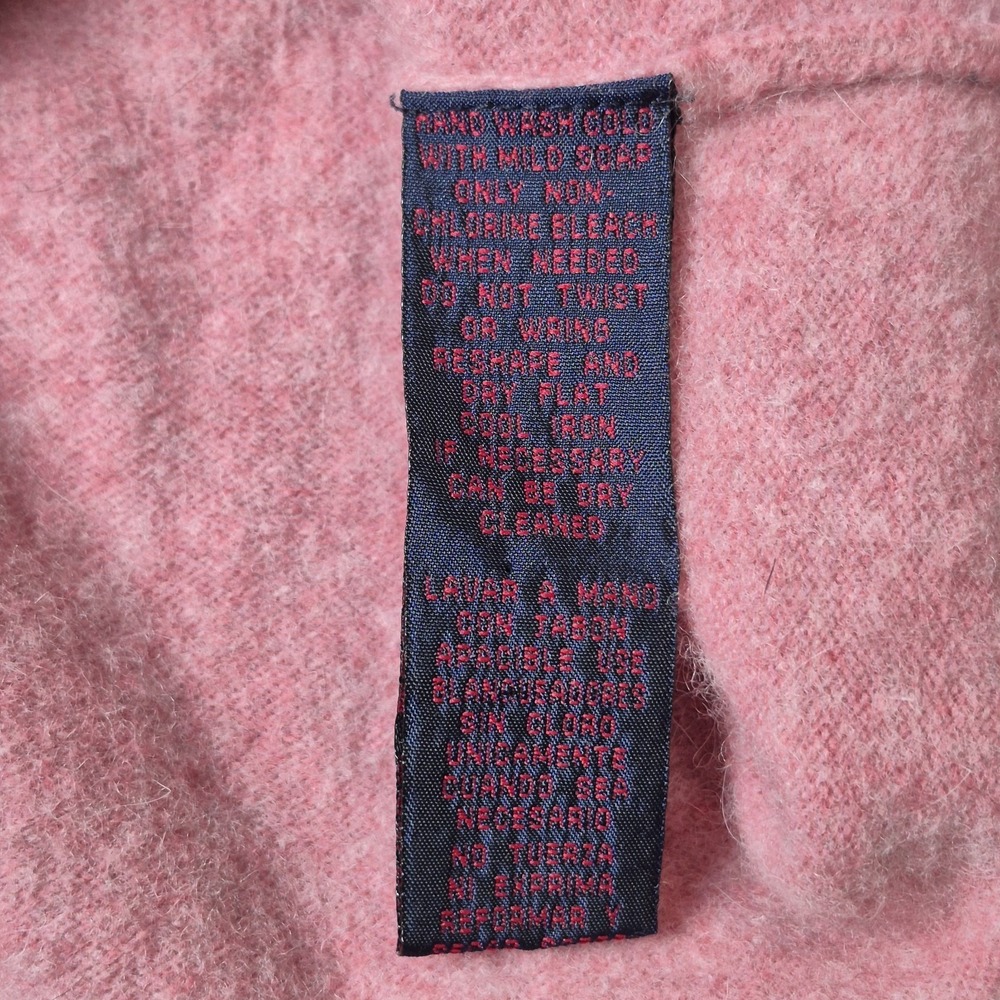 VTG Ralph Lauren Womens M Pink Angora Turtleneck Sweater Cottagecore Minimalist - Picture 6 of 6